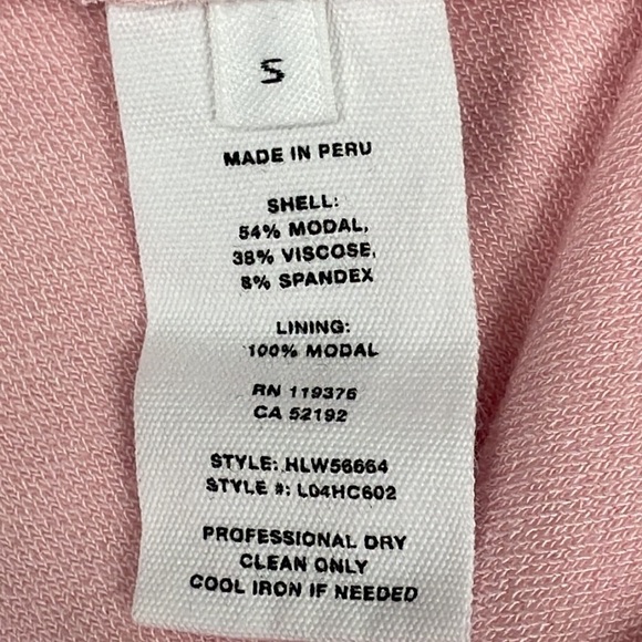 Helmut Lang Pink Bodycon Dress Back Shoulder Cut Outs Stretch Knit Sz S - Picture 10 of 13